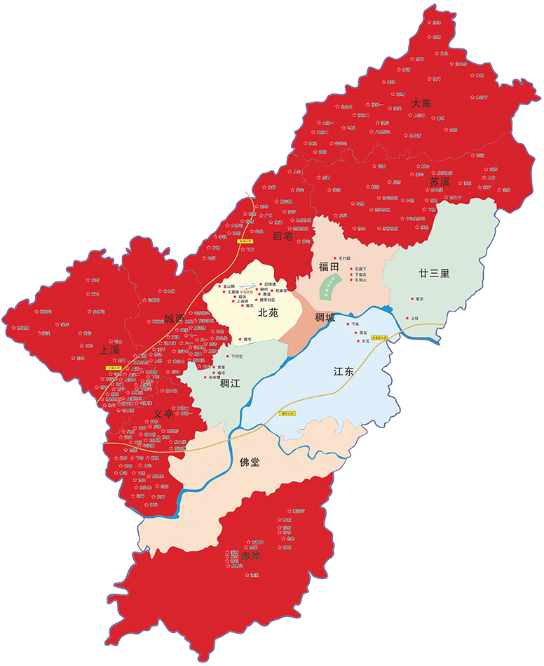 義烏市革命老區(qū)地圖